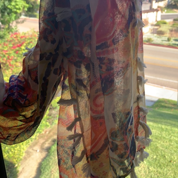 Polyester Multi-colored Scarf - Picture 6 of 6